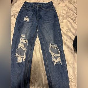 Womens Ripped Jeans Size 28 Waist